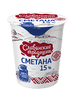 Сметана "Славянские традиции" 15% 380 г
